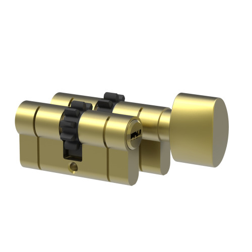 Komplet wkładek Łucznik BP Plus 30-35 gałka M5 od 30 mosiądz zębatka (4 klucze)