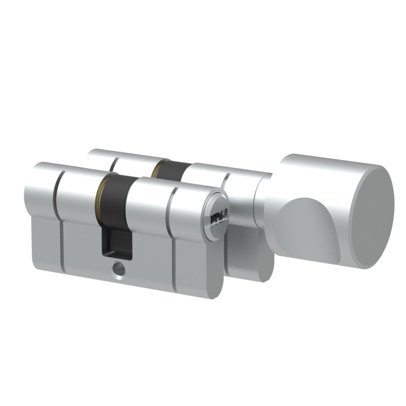 Komplet wkładek Łucznik BP Plus 40-60 gałka MF1 od 60 satyna (4 klucze)