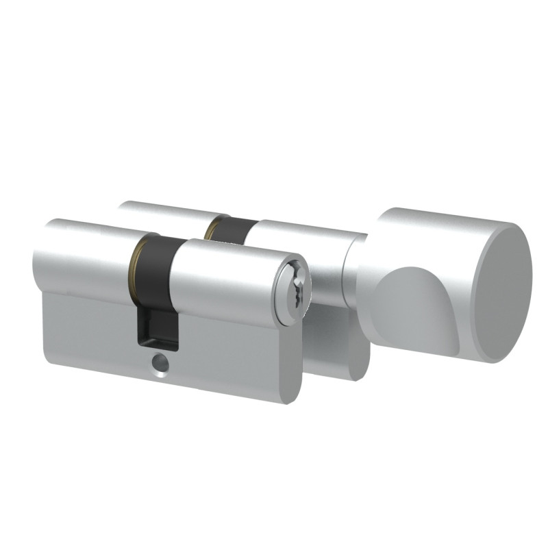 Komplet wkładek Łucznik A profil E5 55-60 gałka MF1 od 55 satyna