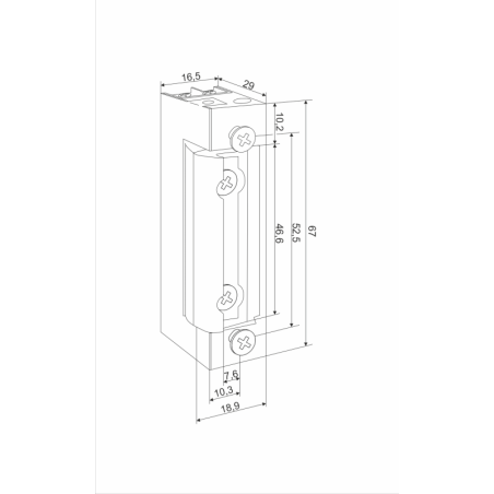 ELEKTROZACZEP WIKĘD 1420RF WI 12-24V AC-DC Z WYŁĄCZNIKIEM