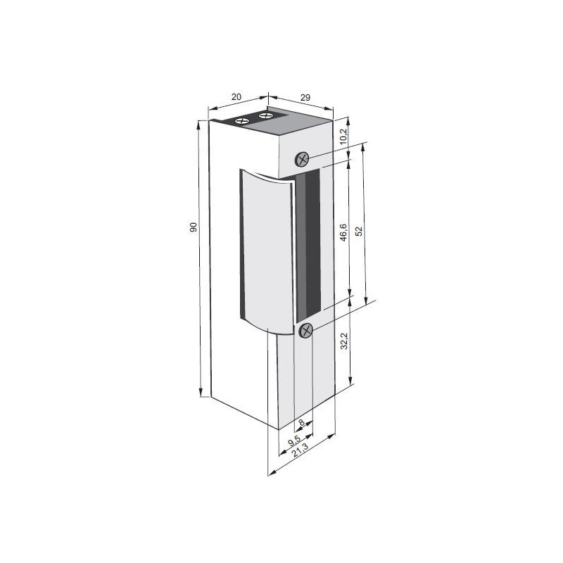 ELEKTROZACZEP 843 12-24V AC-DC Z PAMIĘCIĄ WEWNĘTRZNĄ I WYŁĄCZNIKIEM