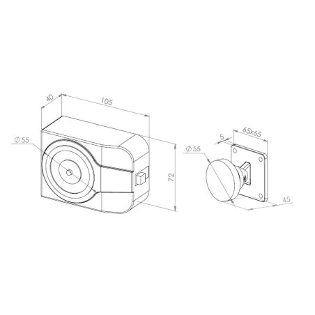 TRZYMACZ DRZWI 500N CZARNY 1804