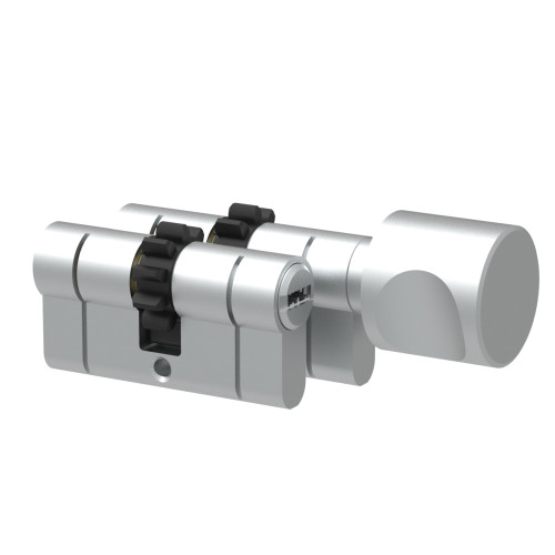 Komplet wkładek Łucznik CP 35-45 gałka  MF1 od 45  satyna zębatka