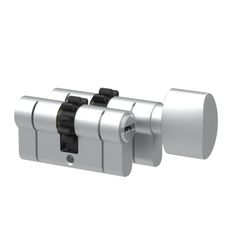 Komplet wkładek Łucznik CP 40-50 gałka M1 od 40 zębatka satyna